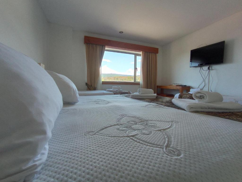 Uma cama ou camas num quarto em Vientos del Sur