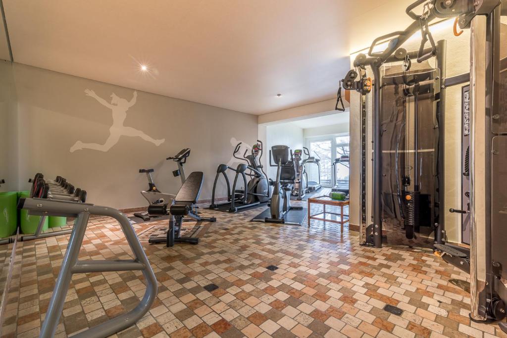 Fitness centrum a/nebo fitness zařízení v ubytování Taushof