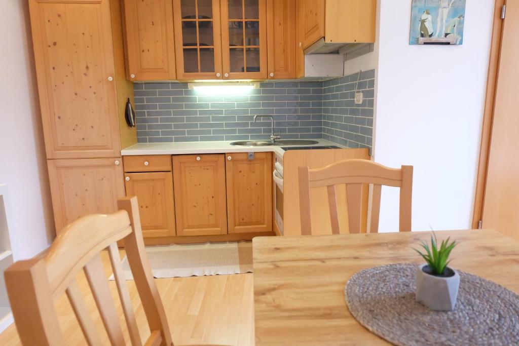Kuchyň nebo kuchyňský kout v ubytování Bivalvia Apartments