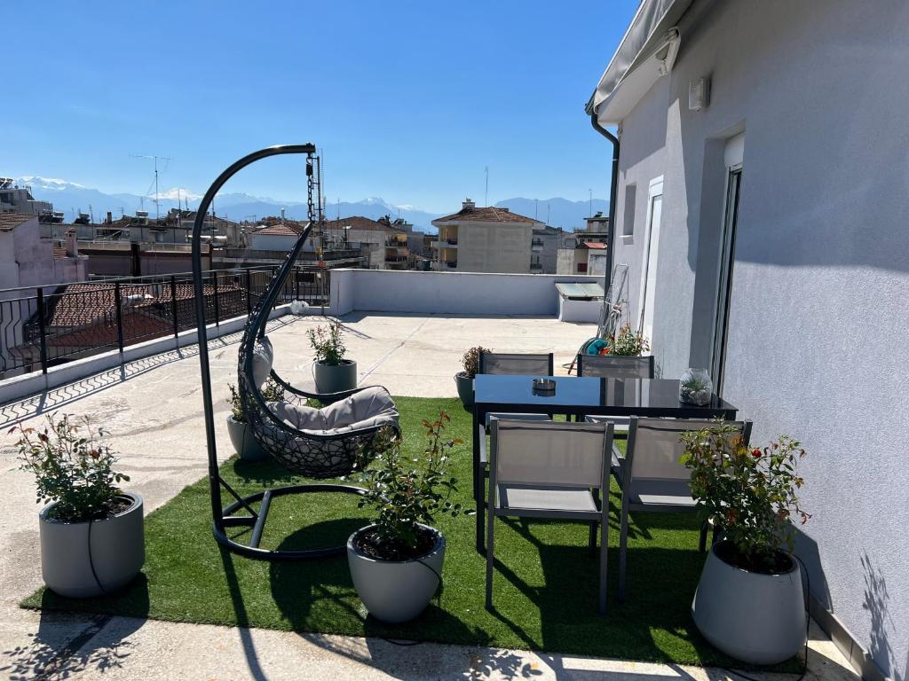 Balkón nebo terasa v ubytování Lux Palace Trikala