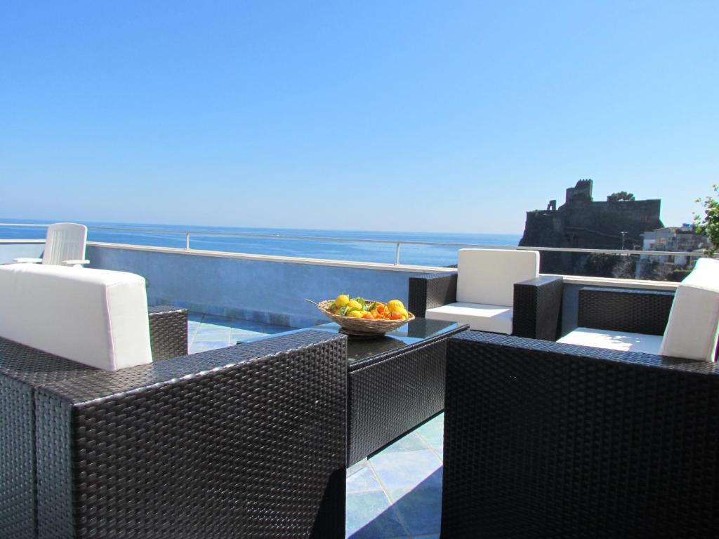 A balcony or terrace at La Terrazza sul Mare