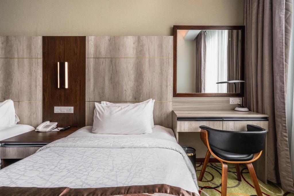 Postel nebo postele na pokoji v ubytování Ano Hotel