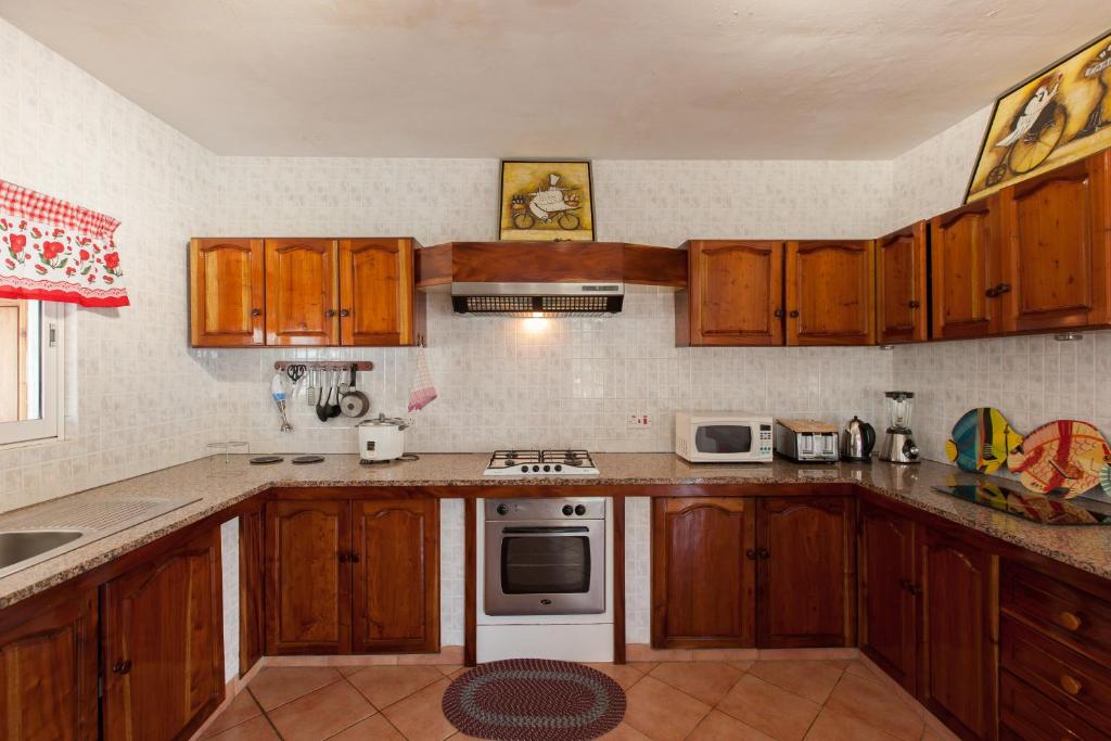 Kuchyň nebo kuchyňský kout v ubytování Villa Aya