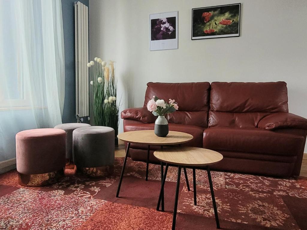Posezení v ubytování Appartements CDG JOIGNY