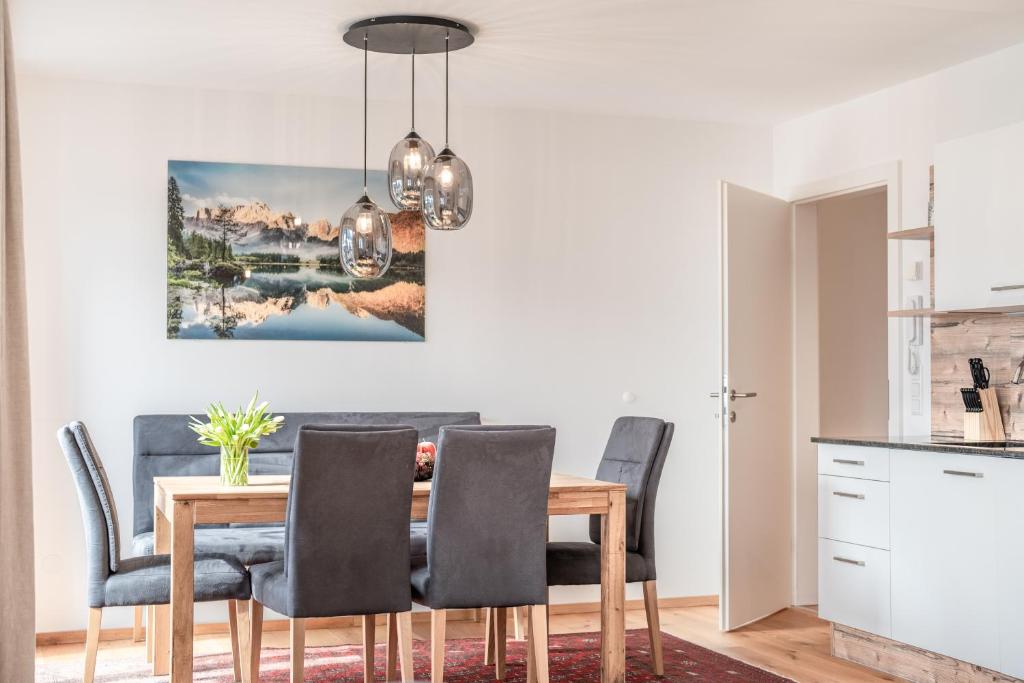 Kuchyň nebo kuchyňský kout v ubytování Penthouse Ski&Nature "Weisseneck"