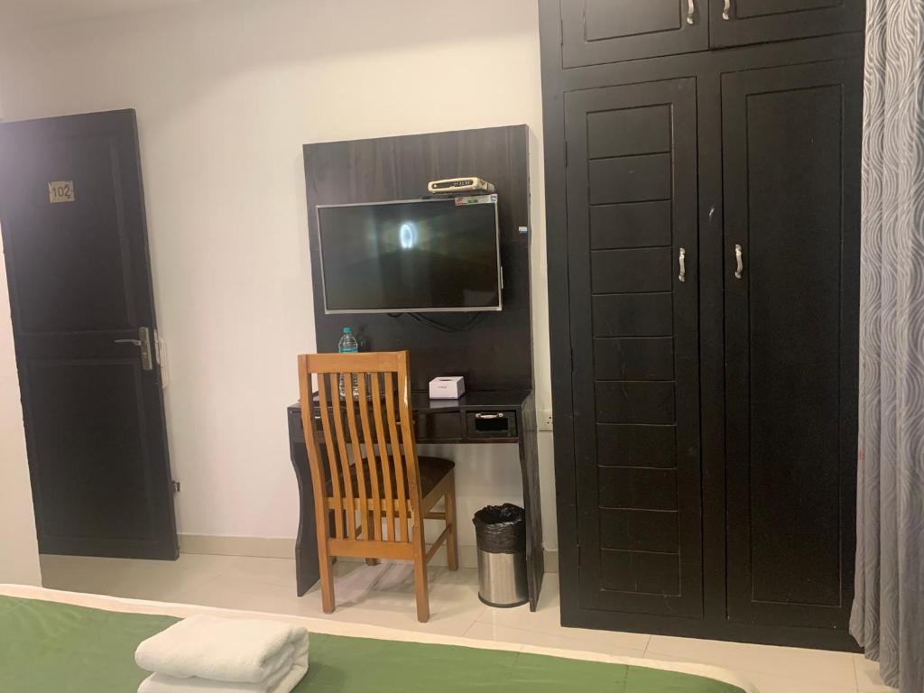 TV a/nebo společenská místnost v ubytování Hotel Greenlife