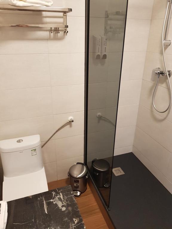 Koupelna v ubytování hotel whiteswan