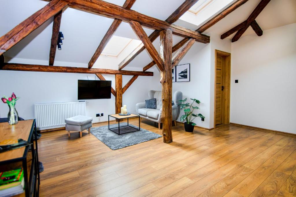 Televízia a/alebo spoločenská miestnosť v ubytovaní VIP Apartamenty