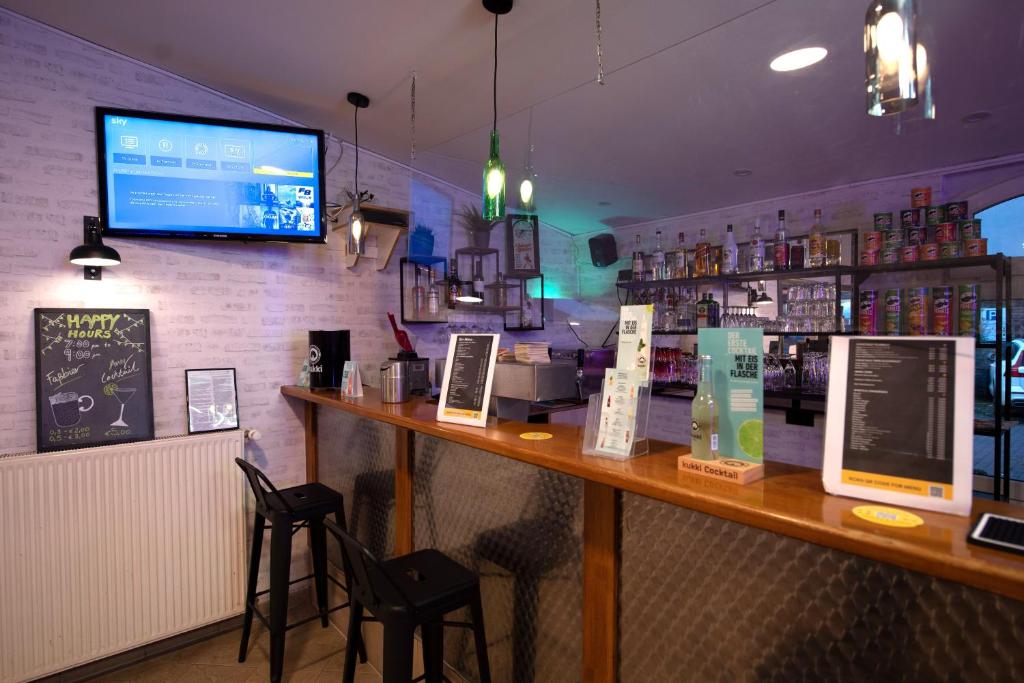 Lounge nebo bar v ubytování a&o Berlin Friedrichshain