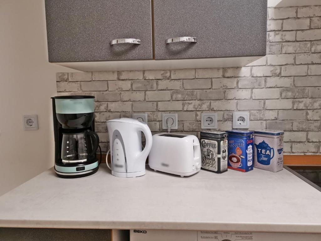 Kuchyň nebo kuchyňský kout v ubytování Musashi Apartment 1