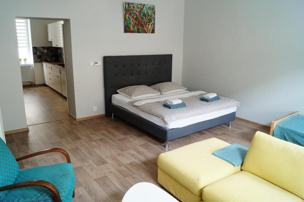 Postel nebo postele na pokoji v ubytování Apartmány Mary