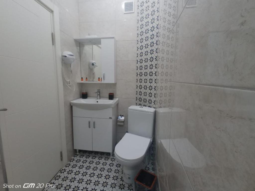 Koupelna v ubytování Buyukada Cinar Hotel