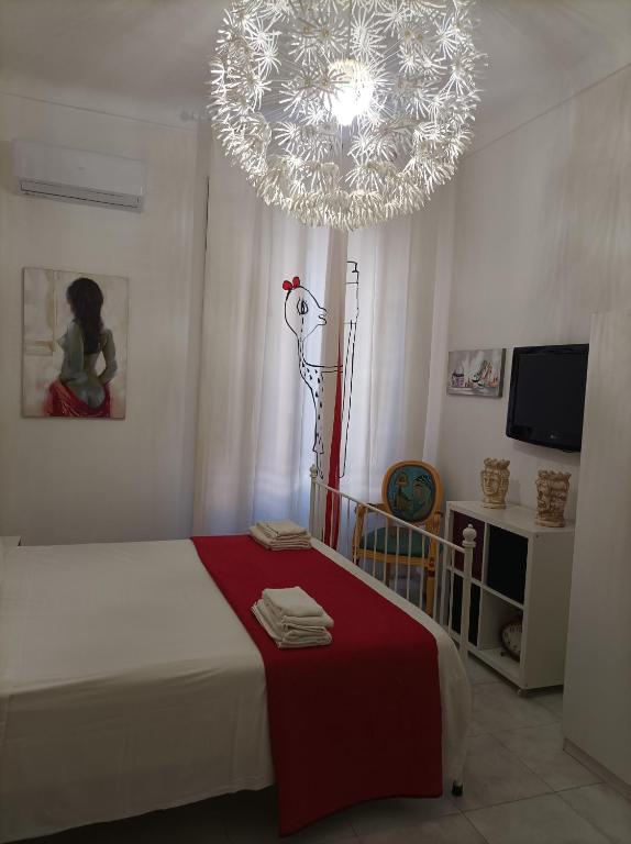 TV a/nebo společenská místnost v ubytování B&B Il Siciliano