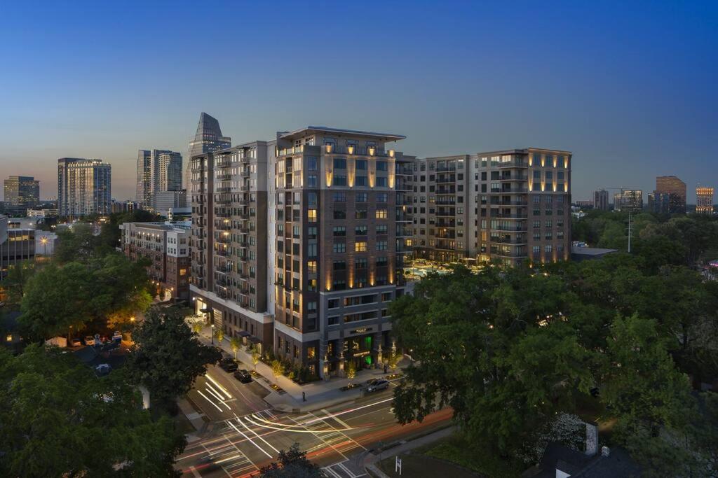 an overhead view of a large building in a city at Atlanta Luxurious Apartment in Atlanta