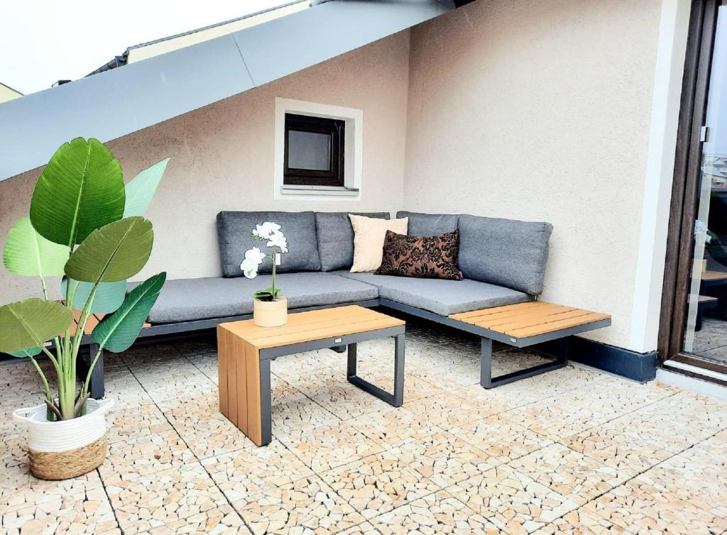 Posezení v ubytování Parkside Appartement