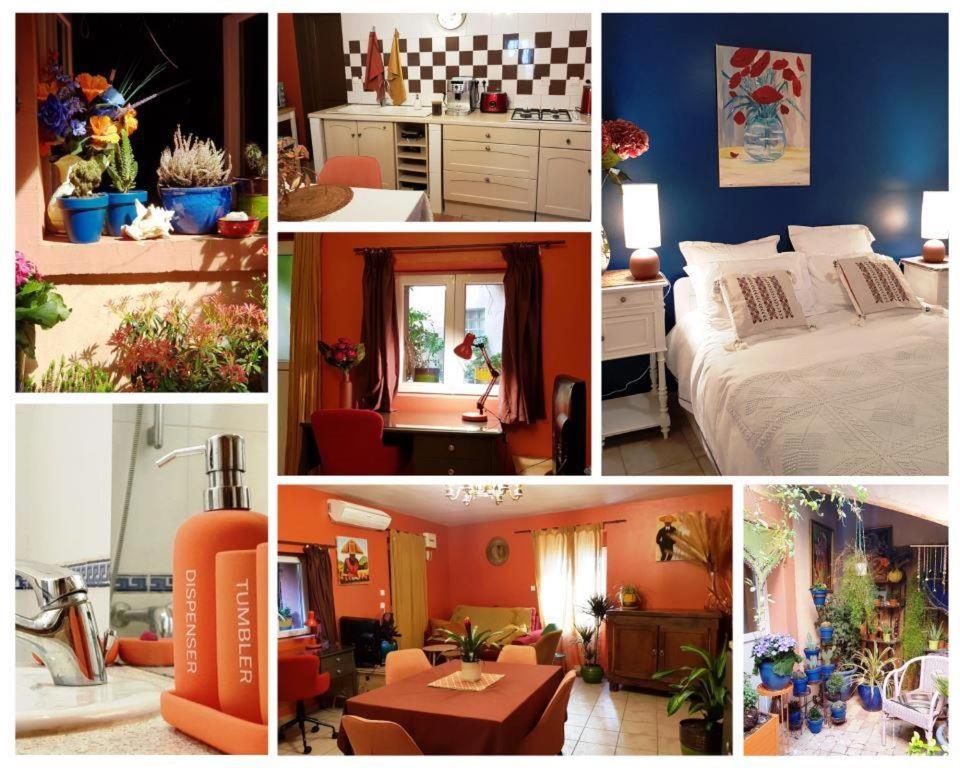 Postel nebo postele na pokoji v ubytování Petit patio en centre ville