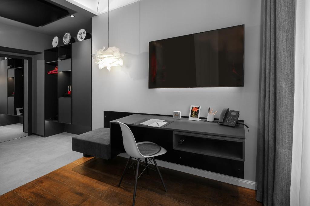 Posezení v ubytování THE MANES Boutique Hotel Prague