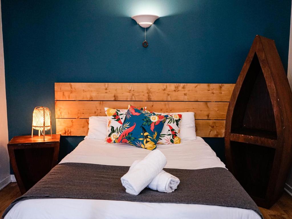 Voodi või voodid majutusasutuse Pure Magic Lodge toas