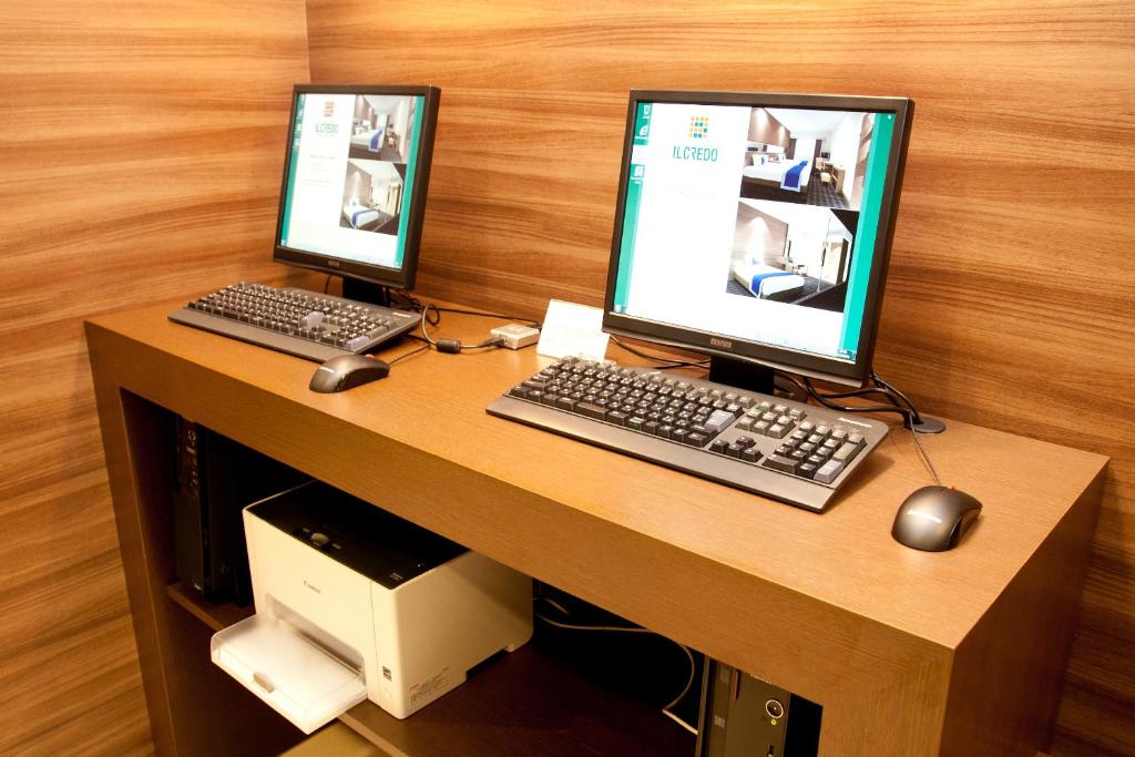TV a/nebo společenská místnost v ubytování Hotel Il Credo Gifu