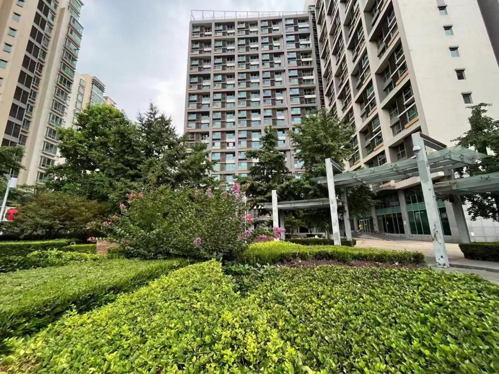 Zahrada ubytování Beijing Yasmine Seasons Park Apartment Hotel