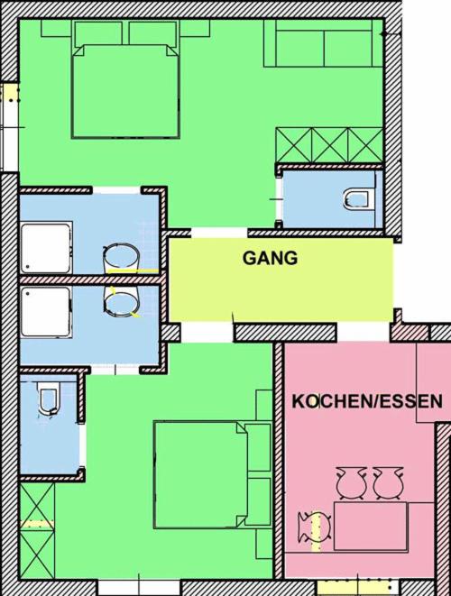 Půdorys ubytování Bacherhof