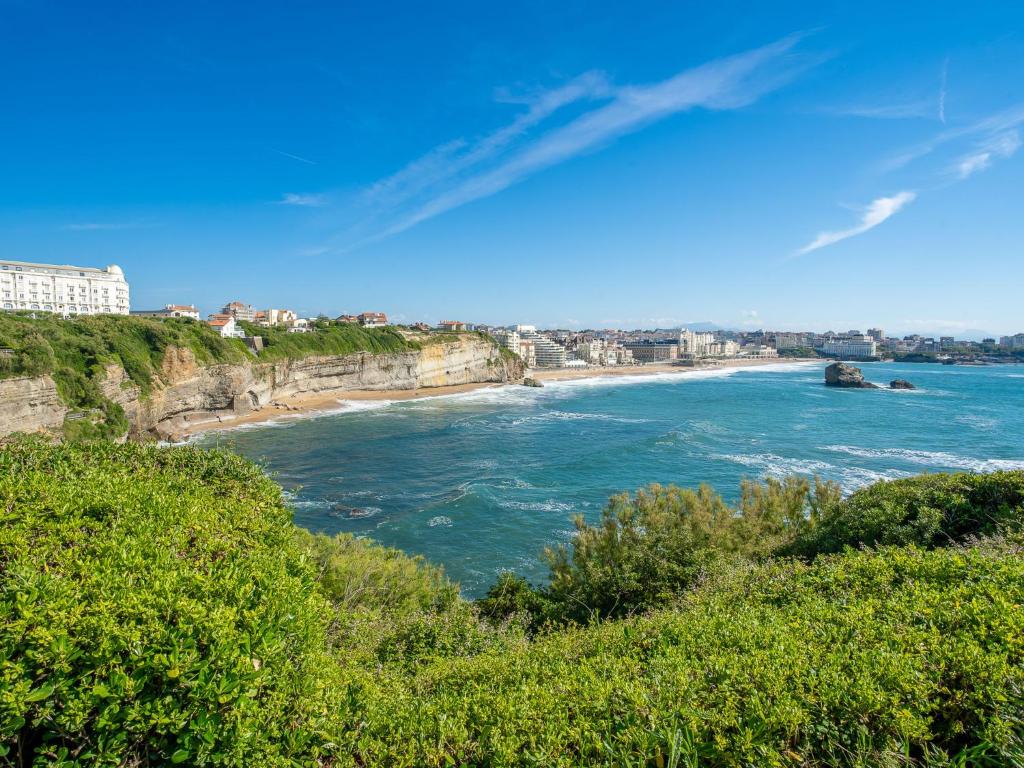 a view of the ocean from a bluff at Apartment Carlton-1 by Interhome in Biarritz