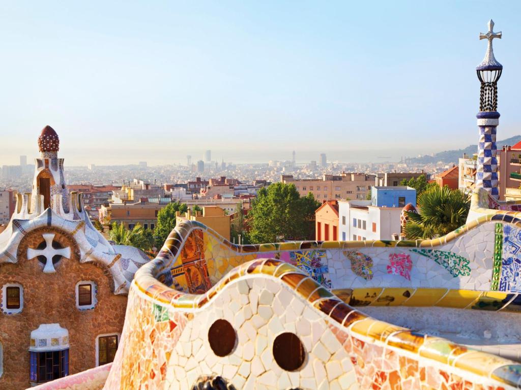 Nespecifikovaný výhled na destinaci Barcelona nebo výhled na město při pohledu z apartmánu
