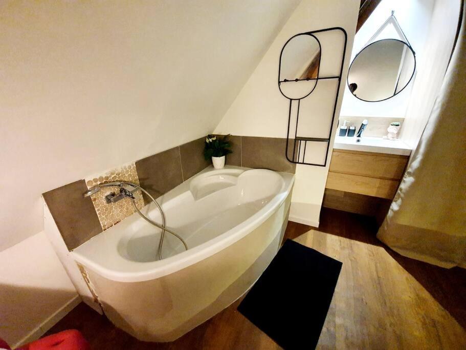 Kúpeľňa v ubytovaní La Tour du Bois fleuri