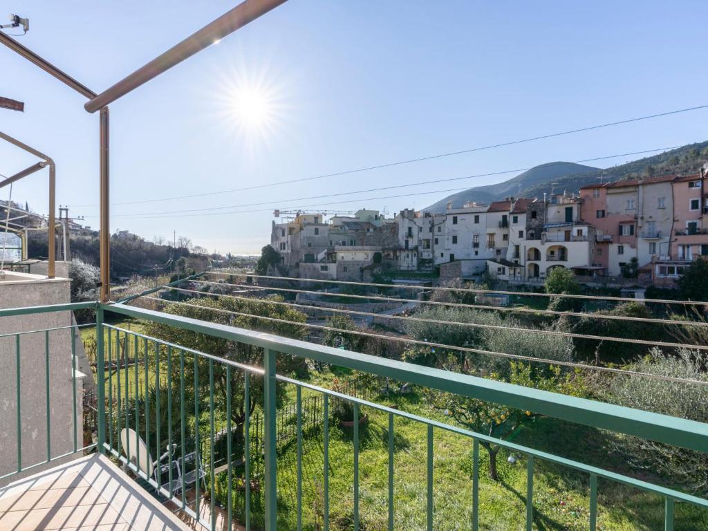 uma vista da varanda de uma casa em Apartment Casa Lory by Interhome em Toirano