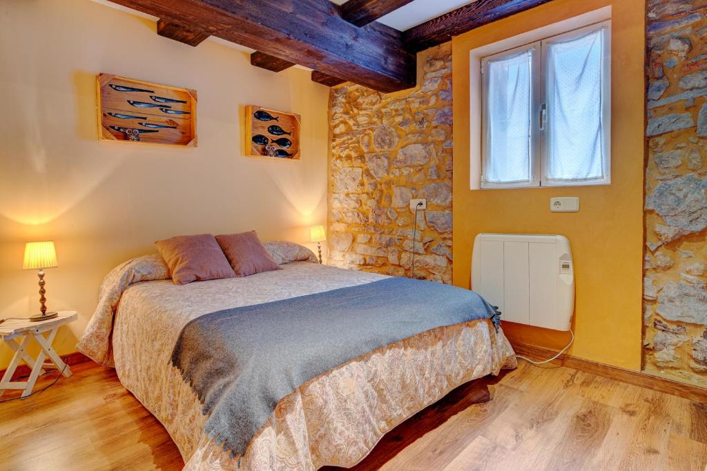 Postel nebo postele na pokoji v ubytování Maravilloso apartamento, Hondarribia, Terraza, 4Pax