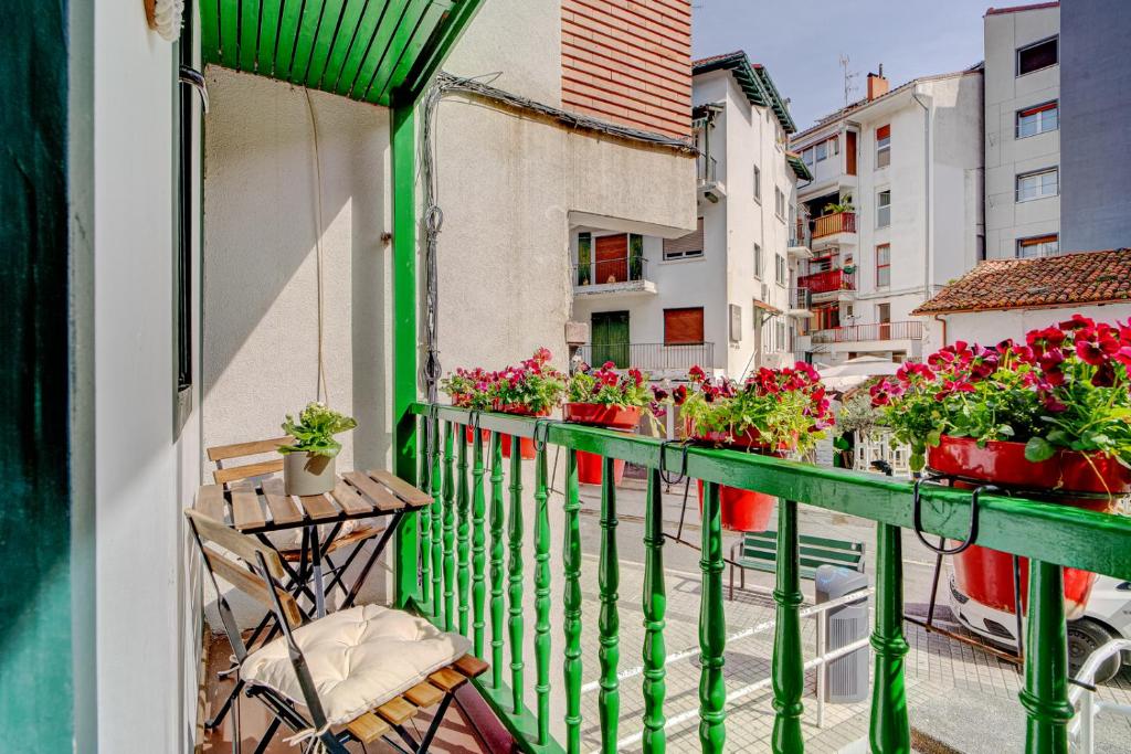 Balkón nebo terasa v ubytování Maravilloso apartamento, Hondarribia, Terraza, 4Pax