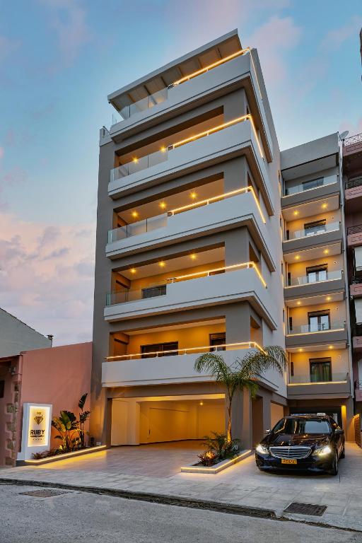 Budova, kde se aparthotel nachází