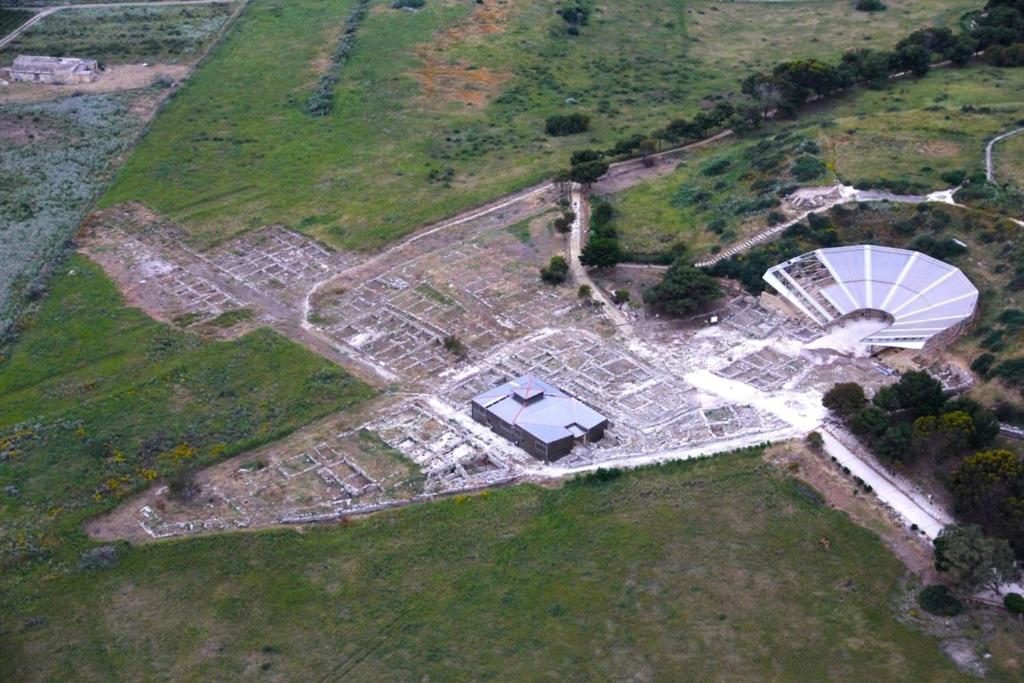 Letecký snímek ubytování Eraclea Minoa Village
