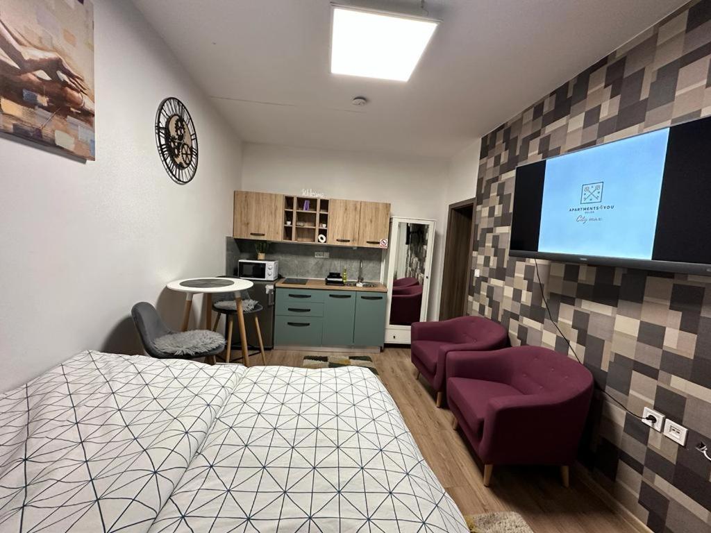 Kuchyňa alebo kuchynka v ubytovaní Studio Apartman 4YOU CITY MAX