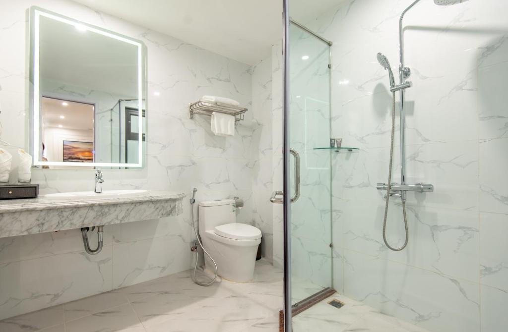 Koupelna v ubytování Reyna Luxury Hotel & Spa
