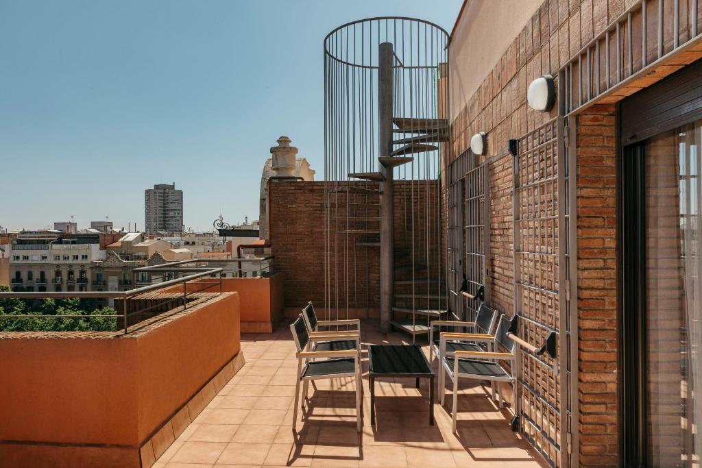 Balkón nebo terasa v ubytování Barcelona Apartment Villarroel