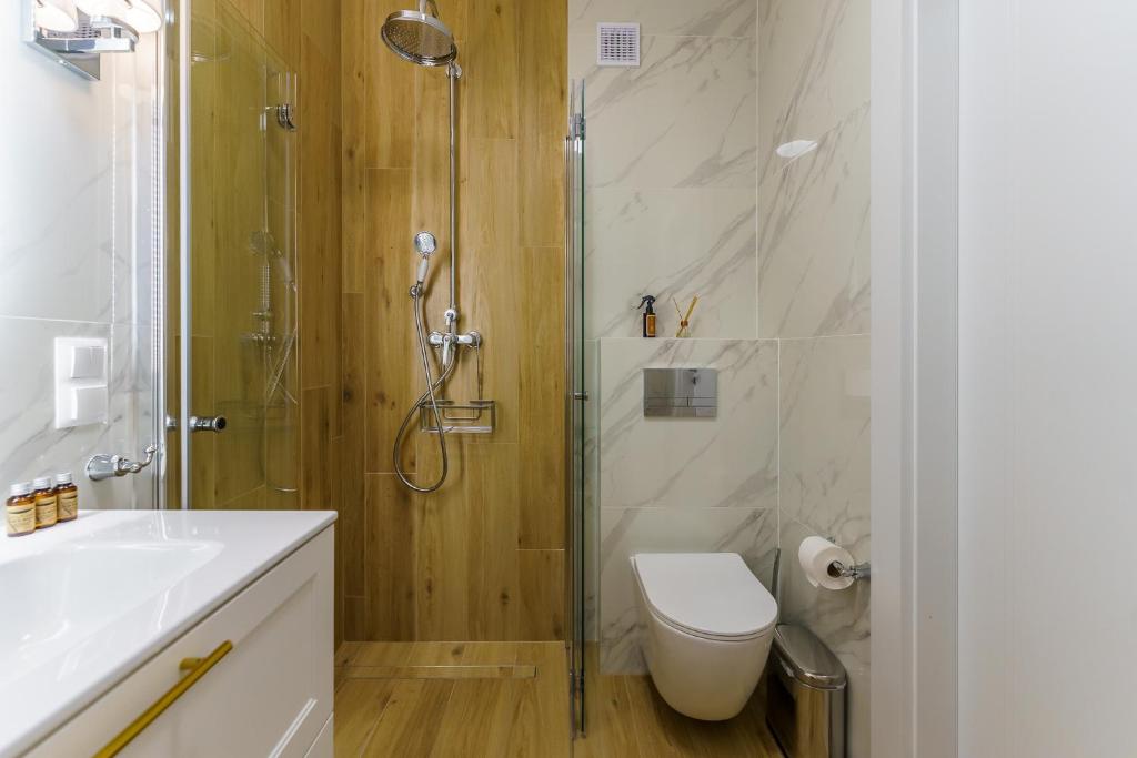 Koupelna v ubytování Aquabaltic Apartments Aquarius II