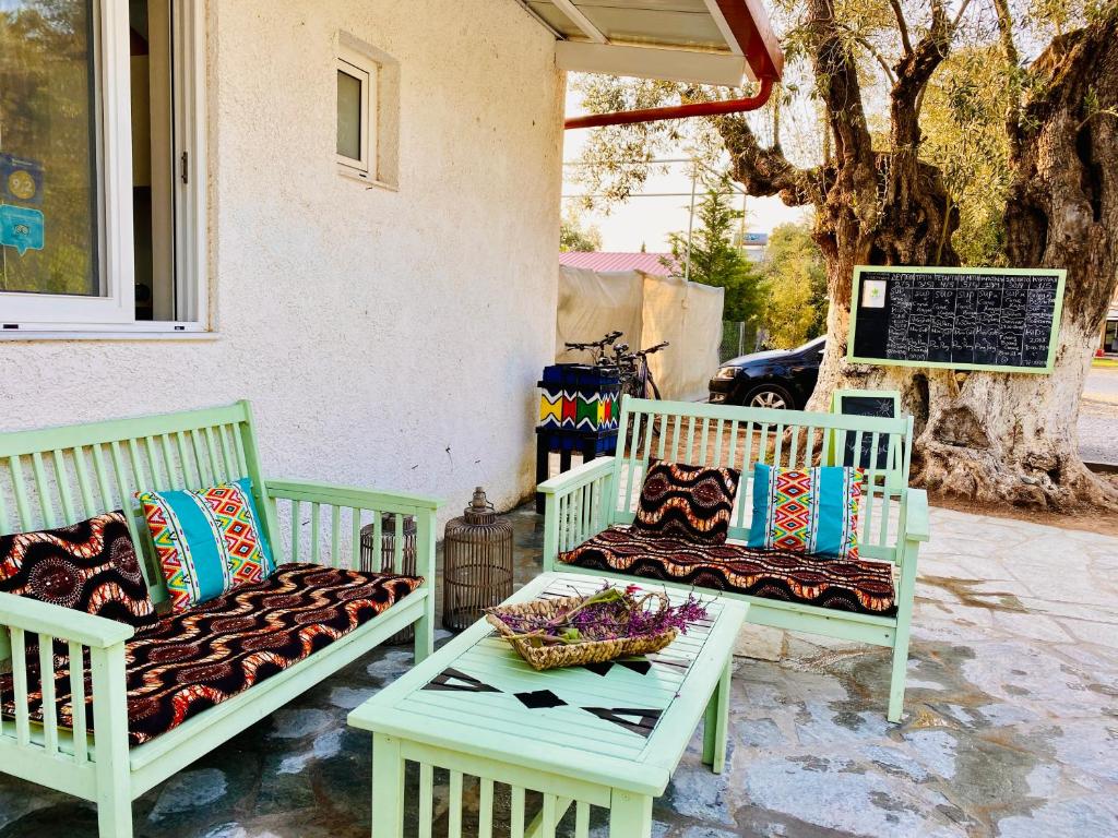 Zahrada ubytování Nisi Glamping