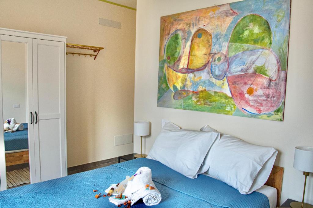Postel nebo postele na pokoji v ubytování Il punto rosso