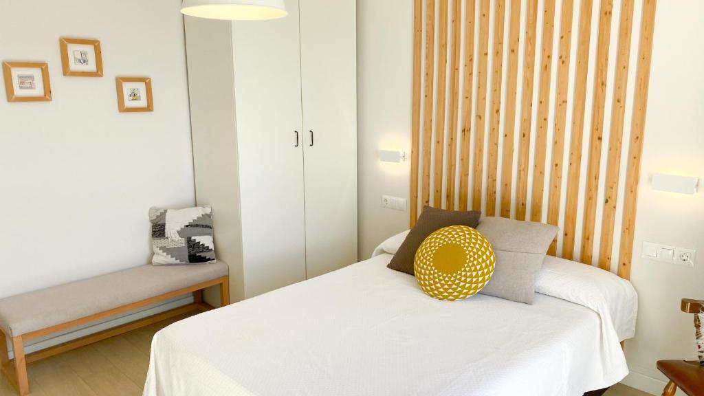 Postel nebo postele na pokoji v ubytování Beach & Calm Apartment