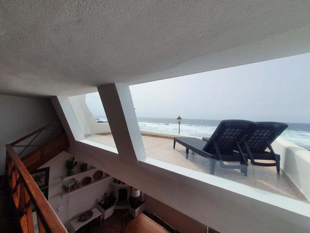 A seating area at Lanzarote Casa azul