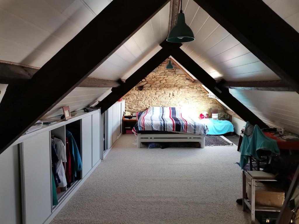 Postel nebo postele na pokoji v ubytování La Chaloupe Chambres d'hotes