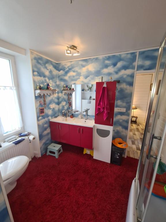 Kuchyň nebo kuchyňský kout v ubytování La Chaloupe Chambres d'hotes