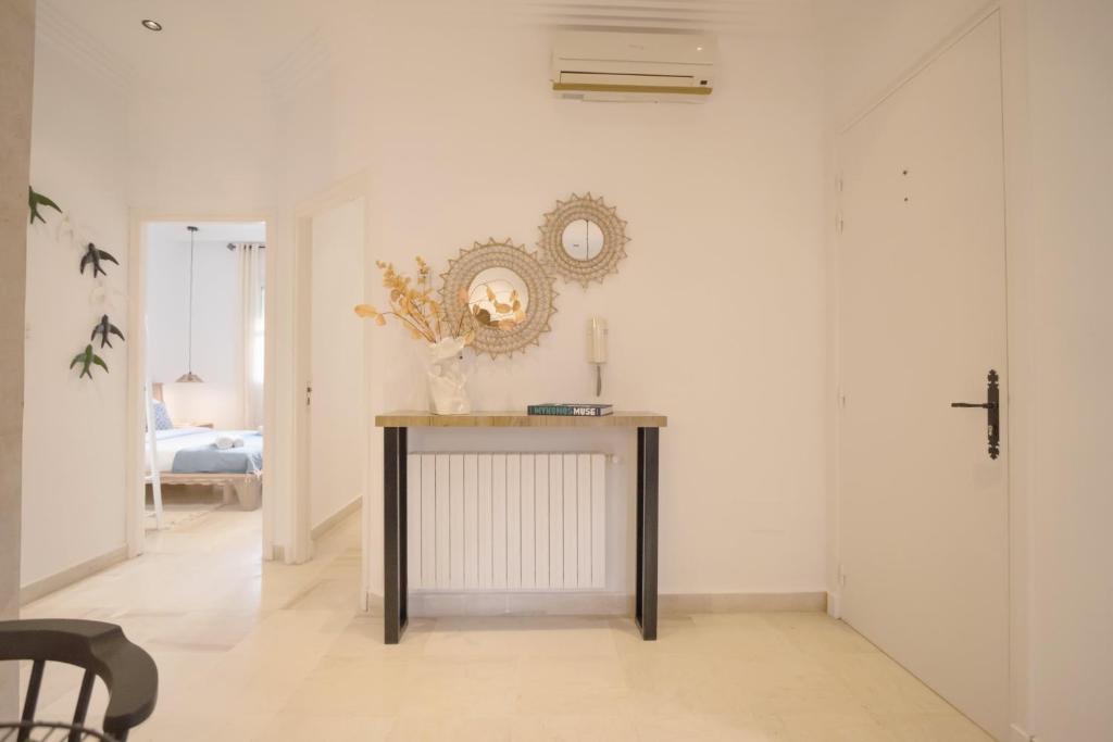 Postel nebo postele na pokoji v ubytování Villa bord de mer piscine chauffée et terrasse
