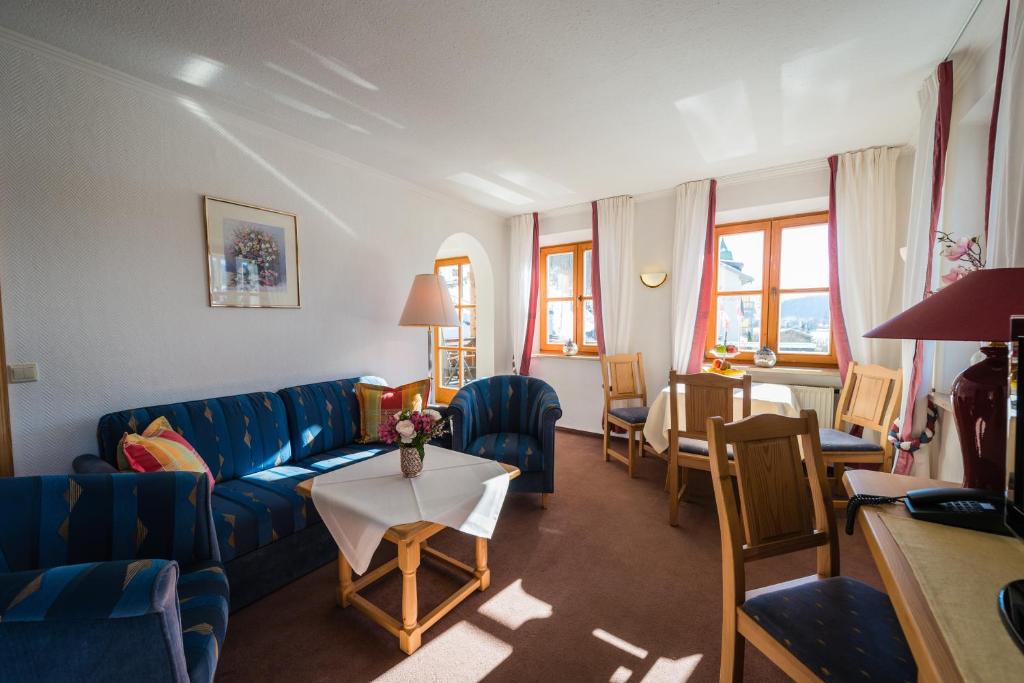 Posezení v ubytování Aparthotel Fackler