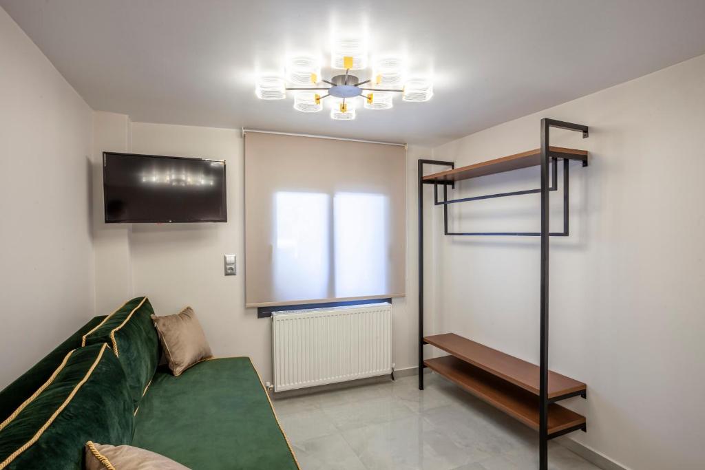 Postel nebo postele na pokoji v ubytování Olia seaside residence 120m from the beach