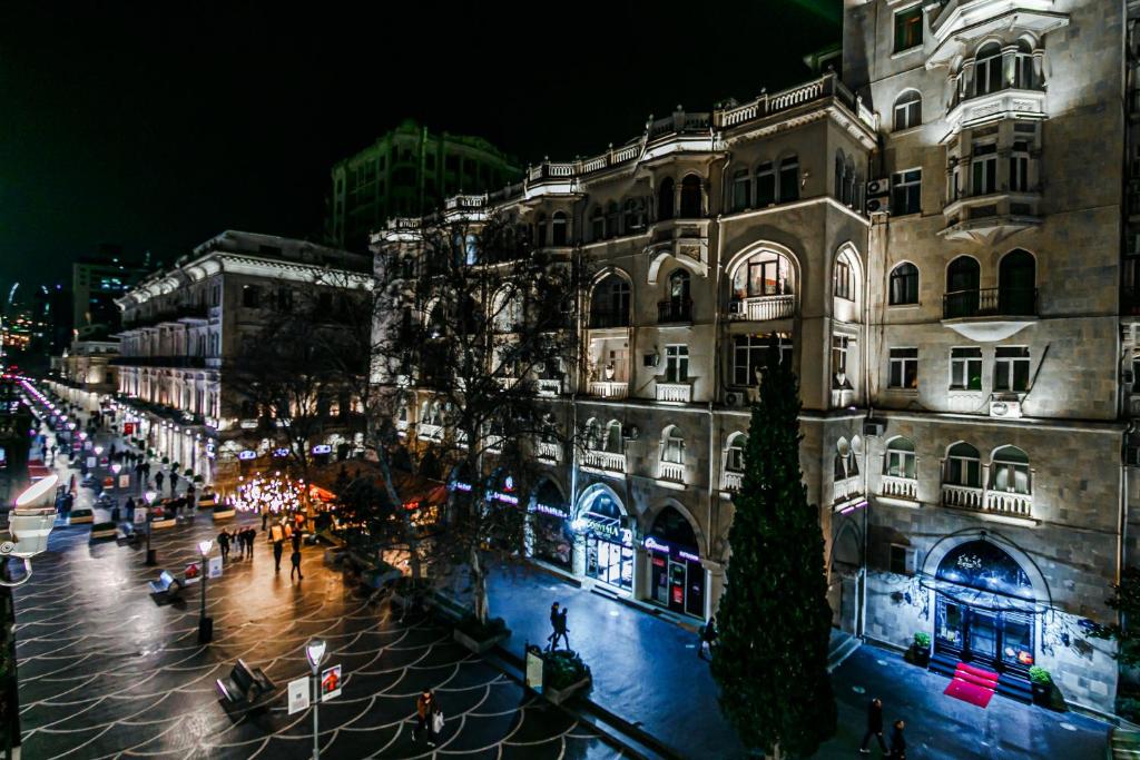 Vista general de Bakú o vistes de la ciutat des de l'apartament