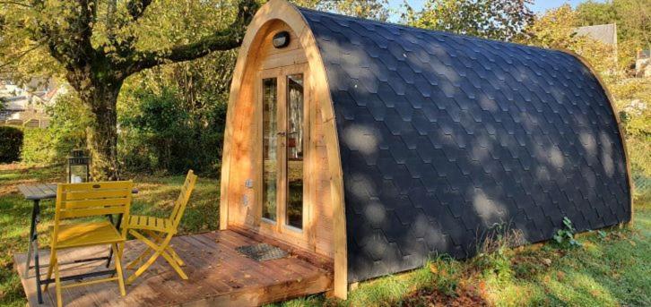 Vonkajšia záhrada v ubytovaní Cabane 2/3 pers au Camping les Patis