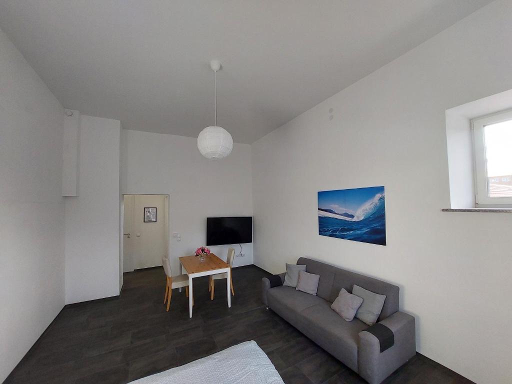 TV a/nebo společenská místnost v ubytování Apartments im Mardefeldpalais