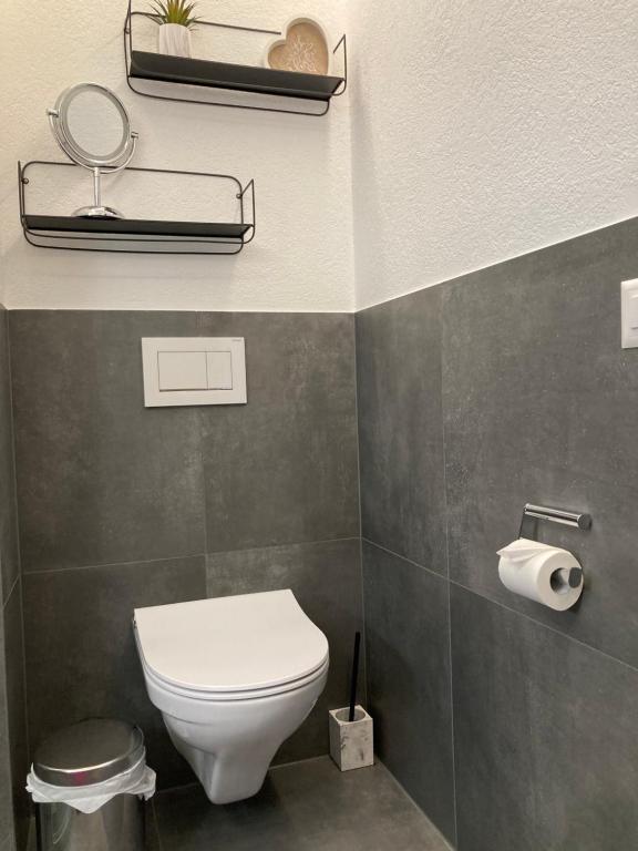 Koupelna v ubytování Bodmen B